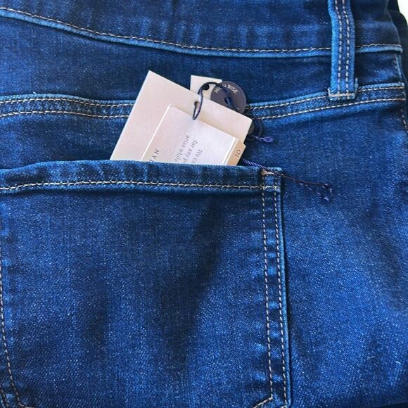 NYDJ Marilyn Straight Jeans High Waist Stretch Dark Riverbridge 31" Inseam 10 - Picture 12 of 15